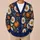 Pumpkin Daisy Autumn Garden Motifs for Cozy Fall Layering, Women's Seasonal Style All-over Print Knitted Cardigan - 6