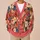Coral Floral Bouquet Motifs For Romantic Autumn Layering And Everyday Women's Style All-over Print Knitted Cardigan - 6