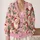 Santa Claus Pink Holiday Botanical Style for Festive Layering and Christmas Gatherings All-over Print Knitted Cardigan - 2