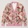 Santa Claus Pink Holiday Botanical Style for Festive Layering and Christmas Gatherings All-over Print Knitted Cardigan - 1