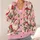 Santa Claus Pink Holiday Botanical Style for Festive Layering and Christmas Gatherings All-over Print Knitted Cardigan - 4
