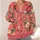 Bright Coral Floral Blooms for Spring Layering and Semi-Formal Days for Women’s Everyday Wear All-over Print Knitted Cardigan - 4