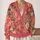 Bright Coral Floral Blooms for Spring Layering and Semi-Formal Days for Women’s Everyday Wear All-over Print Knitted Cardigan - 2