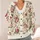 Rose Bouquet Motifs for Relaxed Autumn Layering, Women's Romantic Cottage Style Wear All-over Print Knitted Cardigan - 4