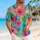 Colorful Hibiscus and Tropical Blooms for Beach Holidays and Summer Getaways for Men Hawaiian Shirt - 6