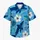 Coconut Tree Sharks for Beach Vacation Style, Tropical Surf Gift for Men, Ocean Blue Hawaiian Shirt - 7