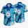 Coconut Tree Sharks for Beach Vacation Style, Tropical Surf Gift for Men, Ocean Blue Hawaiian Shirt - 5