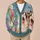 Yawning Cat Floral Color Burst for Relaxed Everyday Layering, Colorful Animal Lover Gift All-over Print Knitted Cardigan - 6