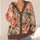 Painterly Rose Garden For Relaxed Everyday Layering In Women's Botanical Style Wear All-over Print Knitted Cardigan - 4