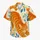 Orange Tabby Cat And Blue Botanicals For Beach Vacations And Summer Getaways Hawaiian Shirt - 7