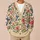 Hummingbird Floral Garden Motifs for Relaxed Everyday Layering, Women’s Nature Style All-over Print Knitted Cardigan - 6