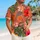 Orange Tropical Hibiscus And Monstera Botanical Style For Resort Vacation Outfits Hawaiian Shirt - 6