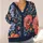 Painterly Floral Navy Garden Blooms for Coastal Resort Layering and Everyday Wear Style All-over Print Knitted Cardigan - 4
