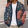 Painterly Floral Navy Garden Blooms for Coastal Resort Layering and Everyday Wear Style All-over Print Knitted Cardigan - 5