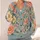 Colorful Botanical Blooms For Casual Autumn-Winter Layering And Everyday Womenswear All-over Print Knitted Cardigan - 4