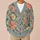 Colorful Botanical Blooms For Casual Autumn-Winter Layering And Everyday Womenswear All-over Print Knitted Cardigan - 6