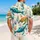 Whale Sea Turtle Seahorse Ocean Scene for Beach Vacations and Summer Travel for Men Hawaiian Shirt - 2