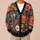 Colorful Floral Botanicals for Artistic Autumn Layering and Everyday Women’s Style All-over Print Knitted Cardigan - 6