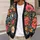 Colorful Floral Botanicals for Artistic Autumn Layering and Everyday Women’s Style All-over Print Knitted Cardigan - 5