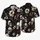 Skull And Crimson Floral Motifs For Beach Nights, Festivals, And Alternative Style Men Hawaiian Shirt - 5