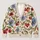 Cherry And Blue Floral Motifs For Autumn Layering, Relaxed Everyday Women's Style All-over Print Knitted Cardigan - 1