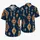 Navy Orange Geometric Diamond Motifs for Resort Vacations and Summer Getaways for Men Hawaiian Shirt - 5