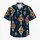 Navy Orange Geometric Diamond Motifs for Resort Vacations and Summer Getaways for Men Hawaiian Shirt - 7