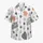 Monochrome Floral Lattice for Resort Getaways and Island Weekends, Men’s Casual Style Hawaiian Shirt - 7