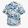 Blue White Geometric Resort Style for Beach Holidays and Summer Travel for Plus Size Men Hawaiian Shirt - 7