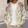 Watercolor Floral Garden With Pink Blooms for Everyday Layering, Women's Spring Style All-over Print Knitted Cardigan - 5