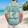 Blue Geometric Waves and Spirals for Tropical Vacations and Men's Resort Style Hawaiian Shirt - 2