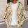 Women's Halloween Bats Pumpkins Ghosts Floral Autumn Layering Style for Fall Gatherings All-over Print Knitted Cardigan - 5