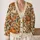 Pumpkins and Wildflowers for Cozy Autumn Layering, Women's Rustic Seasonal Wardrobe Style All-over Print Knitted Cardigan - 2