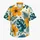 Golden Hibiscus And Teal Monstera Leaves For Beach Holidays And Resort Getaways Men Hawaiian Shirt - 7