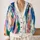 Colorful Abstract Brushstroke Boho Style for Beach Days, Travel, and Casual Summer Wear All-over Print Knitted Cardigan - 2
