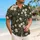 Cream Wildflower and Olive Leaf Botanical Style for Resort Holidays, Travel, and Men Hawaiian Shirt - 6