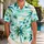 Summer Watercolor Palm Tree Island Scene For Tropical Vacations And Beach Days For Men Hawaiian Shirt - 1