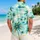 Summer Watercolor Palm Tree Island Scene For Tropical Vacations And Beach Days For Men Hawaiian Shirt - 2