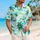 Summer Watercolor Palm Tree Island Scene For Tropical Vacations And Beach Days For Men Hawaiian Shirt - 6