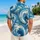 Ocean Wave Swirls for Coastal Summer Vacations and Beach Getaways, Relaxed Menswear Hawaiian Shirt - 2