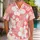 Pink Plumeria Blossom Garden for Tropical Vacations and Sunny Island Getaways for Men Hawaiian Shirt - 1