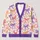 Colorful Bow And Star Motif For Casual Vacation Looks For Stylish Plus Size Women All-over Print Knitted Cardigan - 1