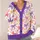 Colorful Bow And Star Motif For Casual Vacation Looks For Stylish Plus Size Women All-over Print Knitted Cardigan - 4