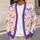 Colorful Bow And Star Motif For Casual Vacation Looks For Stylish Plus Size Women All-over Print Knitted Cardigan - 5