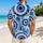 Indigo Shibori Rosettes for Coastal Getaways, Island Escapes, and Weekend Style for Men Hawaiian Shirt - 2