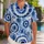 Indigo Shibori Rosettes for Coastal Getaways, Island Escapes, and Weekend Style for Men Hawaiian Shirt - 1