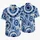 Indigo Shibori Rosettes for Coastal Getaways, Island Escapes, and Weekend Style for Men Hawaiian Shirt - 5