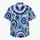 Indigo Shibori Rosettes for Coastal Getaways, Island Escapes, and Weekend Style for Men Hawaiian Shirt - 7