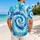 Ocean Blue Spiral Waves for Beach Getaways, Pool Days, and Resort Weekends for Men Hawaiian Shirt - 2