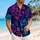 Purple Blue Sugar Skulls With Tropical Flowers For Beach Parties And Vacation Wear Hawaiian Shirt - 6